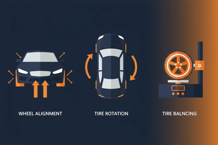 Wheel alignment vs tire rotation vs balancing — Prince Tires Calgary