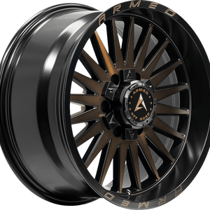 Armed Off-Road Hostile 20x9 8x165.1/8x170 ET+12 Matte Black Machined + Bronze Tint