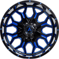 Armed Off-Road Infantry 20x12 8x165.1/8x170 ET-44 Gloss Black Blue Milled - Prince Tires