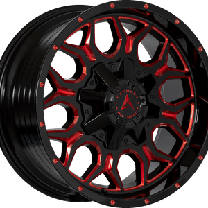 Armed Off-Road Infantry 20x9 8x165.1 ET+12 Gloss Black Red Milled