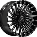 Armed Off-Road Militia 18x9 8x165.1/8x180 ET+12 Gloss Black Milled - Prince Tires