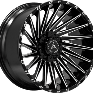 Armed Off-Road Militia 20x10 5x127/5x139.7 ET-18 Gloss Black Milled