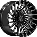 Armed Off-Road Militia 20x9 5x139.7/5x150 ET+12 Gloss Black Milled - Prince Tires