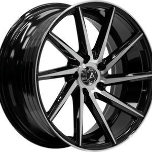 Armed Street .38 Cal 19x8.5 5x114.3 ET+35 Gloss Black Machined Face
