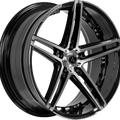 Armed Street Stealth 17x7.5 5x113 ET+30 Gloss Black Machined Face - Prince Tires