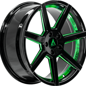 Armed Syndicate Assassin 18x8 5x114.3 ET+35 Gloss Black + Green