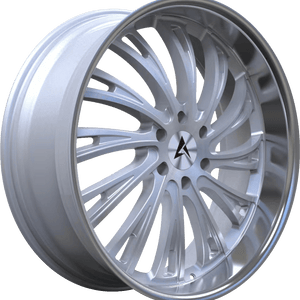 Armed Syndicate Kingpin 24x10 6x139.7 ET+24 Gloss Silver Brushed Face Chrome Lip