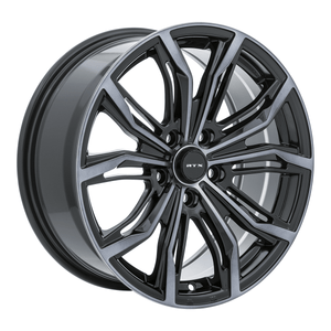 RTX Black Widow 17x7.5 5x114.3 ET+42 Black Machined Grey CB73.1
