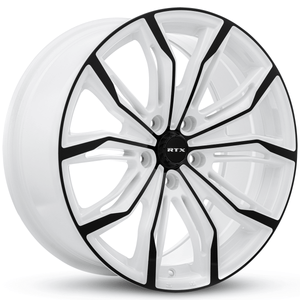 RTX Black Widow 18x8 5x114.3 ET+42 White and Black CB73.1