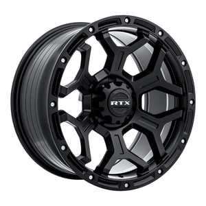 RTX Goliath 17x9 5x127 ET-15 Satin Black with Milled Rivets CB71.5