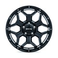 RTX Goliath 18x9 6x139.7 ET+0 Satin Black with Milled Rivets CB106.1 - Prince Tires
