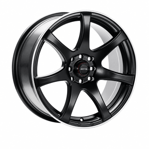 RTX Ink 15x6.5 4x100/4x114.3 ET+40 Satin Black Machined Lip CB73.1