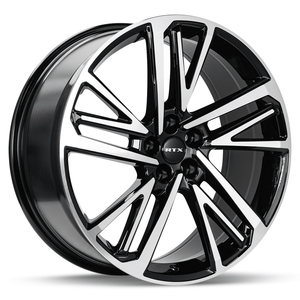 RTX Knight 17x7.5 5x114.3 ET+40 Gloss Black Machined CB67.1