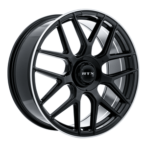 RTX Leonburg 20x8.5 5x112 ET+38 Gloss Black with Machined Edge CB66.6
