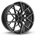 RTX Nova 19x8.5 5x114.3 ET+38 Gloss Black Machined CB73.1 - Prince Tires