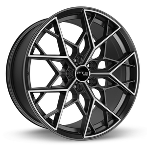 RTX Nova 19x8.5 5x114.3 ET+38 Gloss Black Machined CB73.1