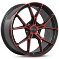RTX RS01 19x8.5 5x114.3 ET+38 Gloss Black Machined Red CB73.1 - Prince Tires
