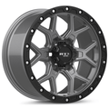 RTX Storm 17x8.5 6x139.7 ET+20 Matte Gunmetal with Black Lip and Milled Rivets CB106.1 - Prince Tires