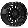 RTX Striker 17x8.5 5x127 ET+0 Gloss Black with Milled Rivets CB71.5 - Prince Tires