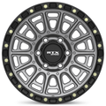 RTX Striker 17x8.5 6x139.7 ET+10 Matte Gunmetal with Black Lip and Milled Rivets CB106.1 - Prince Tires