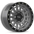 RTX Striker 17x8.5 6x139.7 ET+10 Matte Gunmetal with Black Lip and Milled Rivets CB106.1 - Prince Tires