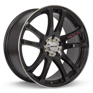 RTX Twin 15x6.5 4x100 ET+38 Black Machined CB73.1