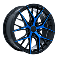 RTX Valkyrie 18x8 5x114.3 ET+40 Gloss Black Machined Blue CB73.1 - Prince Tires