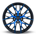 RTX Valkyrie 18x8 5x114.3 ET+40 Gloss Black Machined Blue CB73.1 - Prince Tires