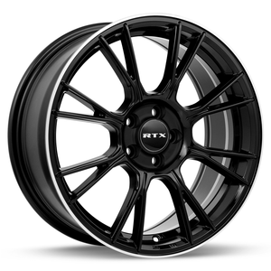 RTX Vapor 17x7.5 5x114.3 ET+40 Black with Machined Lip CB73.1