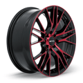 RTX Vertex 17x7.5 5x114.3 ET+40 Black Machined Red CB73.1 - Prince Tires