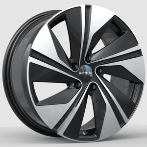 RTX VW03 17x7 5x112 ET+45 Gloss Black Machined CB57.1