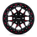 RTX Zion 17x9 5x127 ET-15 Black Milled Red CB71.5 - Prince Tires