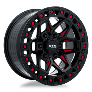 RTX Zion 18x9 6x139.7 ET+0 Black Milled Red CB106.1