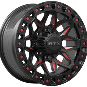 RTX Zion 18x9 8x180 ET+20 Gloss Black Milled Red CB125.1