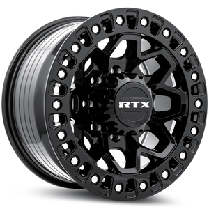 RTX Zion 20x9 8x165.1 ET+20 Gloss Black Milled Rivets CB125.1